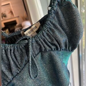 Urban Outfitters Sparkly Blue Crop Top